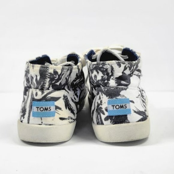 TOMS print lace up sneakers Sz 8.5 - Picture 6 of 8